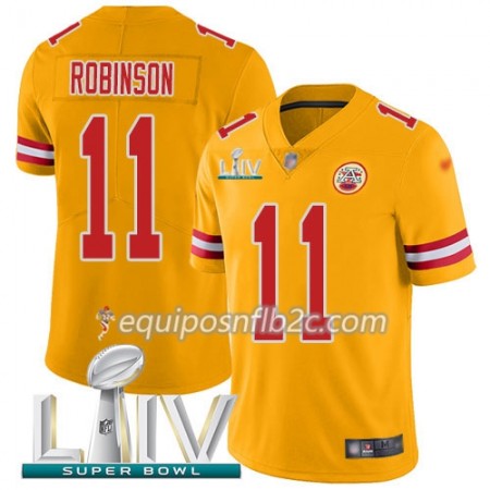 Camiseta Hombre NFL Kansas City Chiefs Demarcus Robinson 11 Nike Gold 2020 Super Bowl LIV